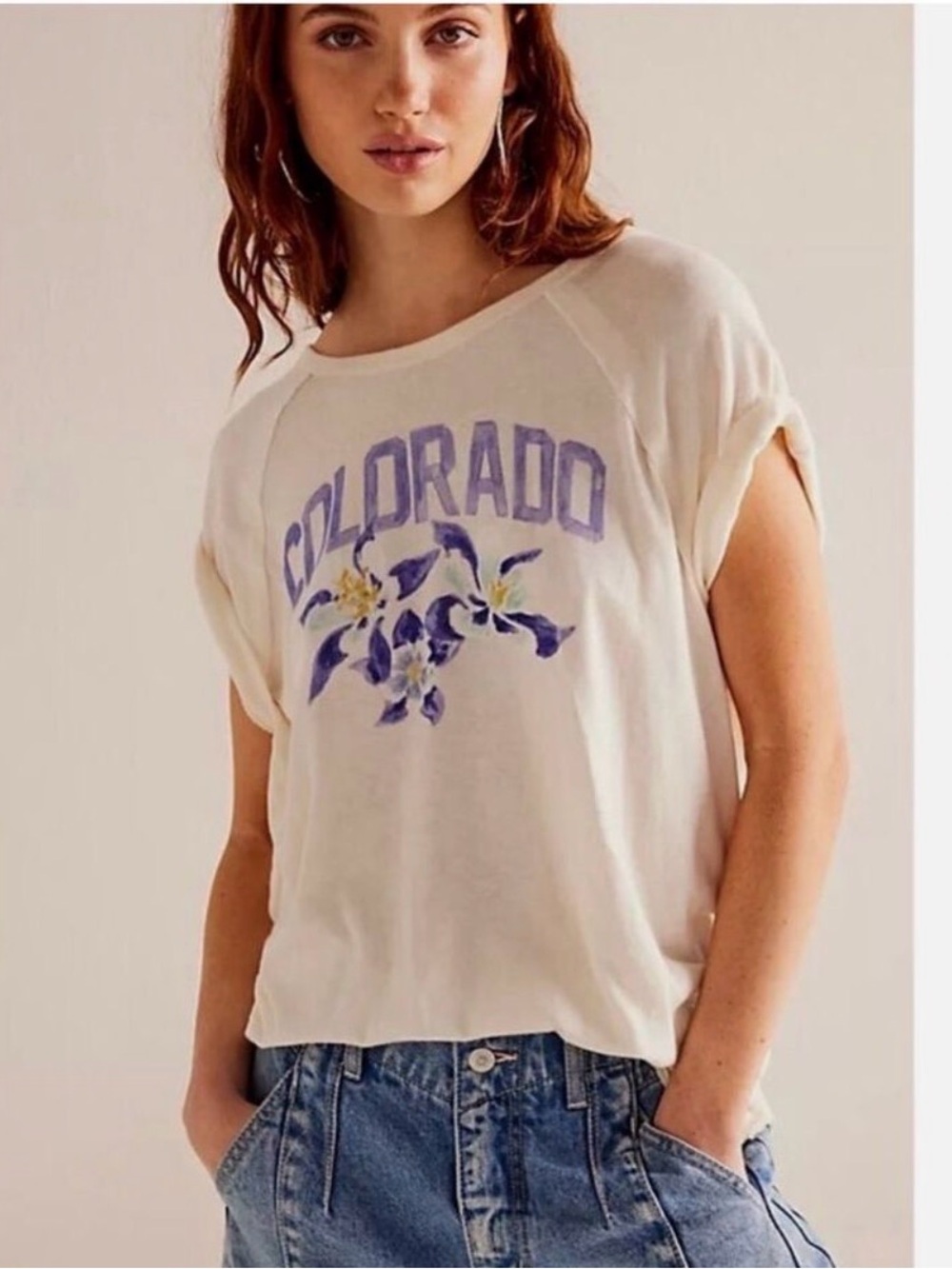 Free People We The Free Colorado State Flower Short Sleeve Graphic